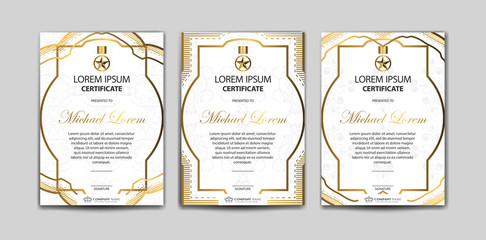 Naklejka premium Set Of Luxury Certificate Template