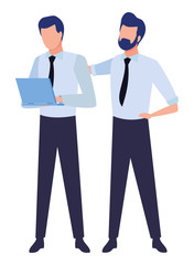 Businessmen partners with documents