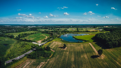 Aerial Michigan Farmland - Powered by Adobe