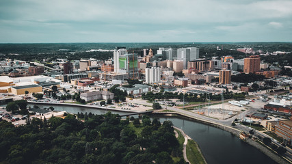 Fototapeta premium aerial view of the city