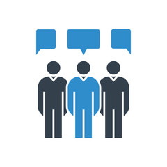 community concept, people and speech bubble icon