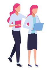 Business partners with documents