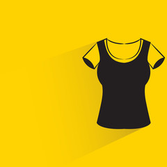 cloth with shadow on yellow background