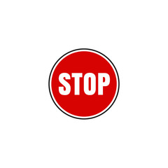 Hand blocking icon sign stop. Stop hand logo Vector illustration