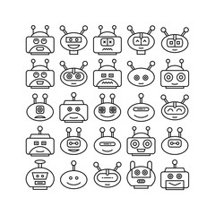 robot head avatar icons