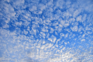 Beautiful blue sky with clouds for background