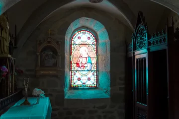 Foto auf Acrylglas Befleckt Kapelle Glasmalerei
