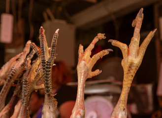 Chicken Feet Sticking Up in the Air.