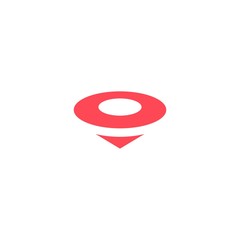 halo pin secure location logo vector icon illustration