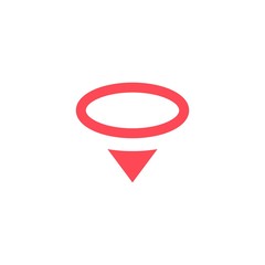 halo pin secure location logo vector icon illustration