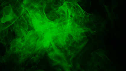 Green fog or smoke isolated special effect on the floor. White cloudiness, mist or smog background
