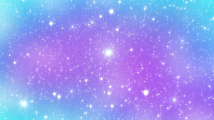 Holographic Abstract Kawaii universe princess colors Fantasy Pastel Fairy rainbow stars and blurs background. 