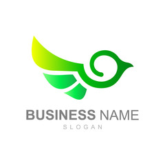 simple bird logo with attractive and modern look, logo ready to use