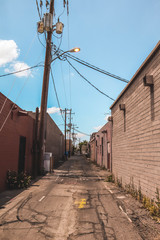 Perspective Shot Of An Alley in Scottsdale Arizona