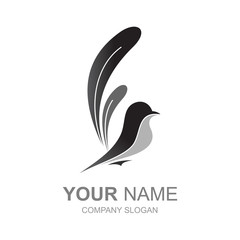 Obraz premium simple bird logo with attractive and modern look, logo ready to use