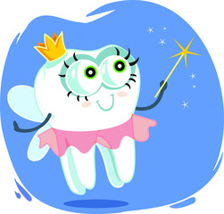 Tooth Fairy Vector Cartoon Design