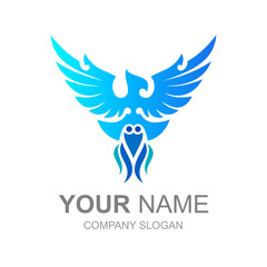 Obraz premium phoenix bird logo is flying with modern look, logo ready to use