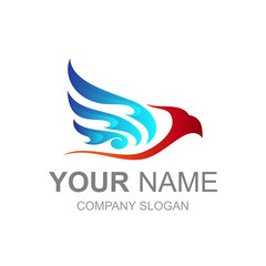 logo eagle with simple and modern look, logo ready to use