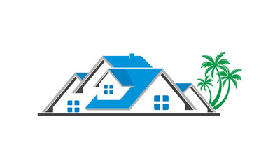Real estate and tree icon