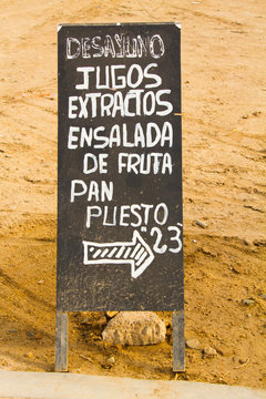 letrero informativo