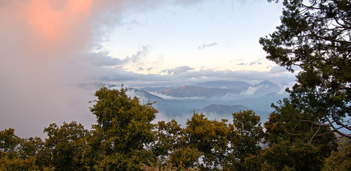 Landscapes off the Angeles crest highway a few miles from los angeless