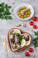 Baby octopus in spicy dressing