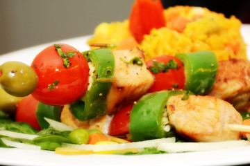 Cuban Food With Brillants Colors