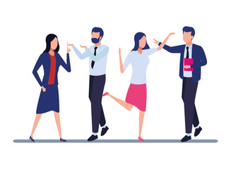 Fototapeta premium Business coworkers with office supplies