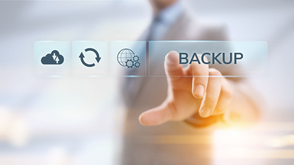 Backup Software Application Database internet technology concept.