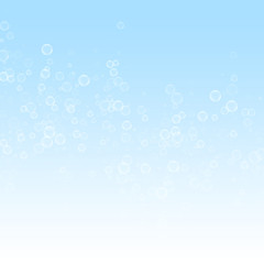 Soap bubbles Christmas background. Subtle flying s
