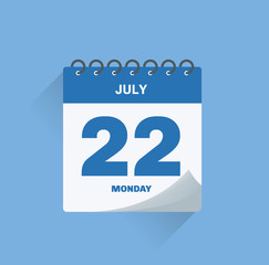 Day calendar with date July 22.