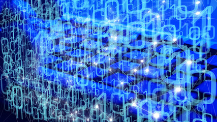 Digital warfare cyber attacks, big data abstract