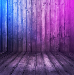 interior with neon lights