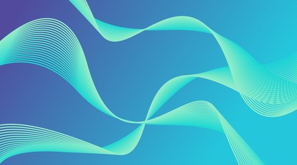 Gradient Wave Lines Background Layout Template suitable for Web Banner, Landing Page, Flyer, Poster, Brochure, Presentation