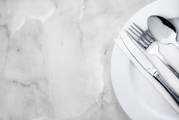 Silverware. Fork, spoon and knife isolated on white