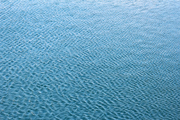 Fototapeta na wymiar Reservoir Blue water dancing to the winds