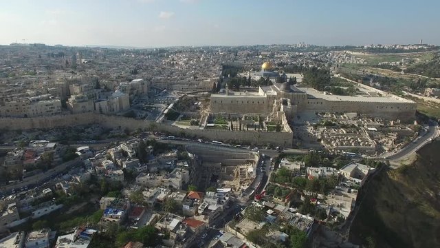 Aeril of Southern Side of Temple Mount. Jerusalem. DJI-0684-02