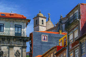 Porto, Portugal old town colorful traditional houses