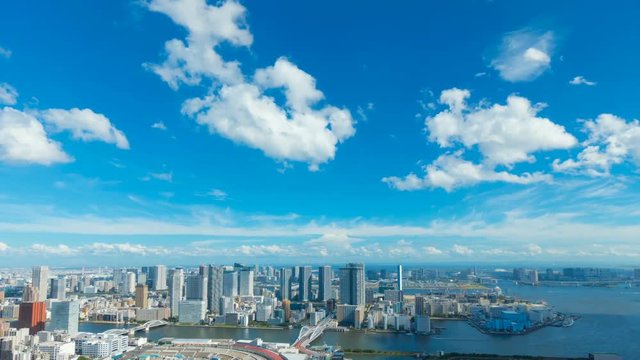 東京風景　タイムラプス　夏