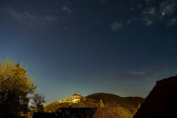 Starry night above the castle