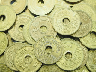 上から見た五円玉