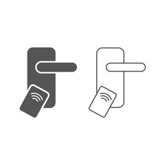 Smart lock system, wireless door lock vector icon, Modern, simple vector illustration for web site or mobile app