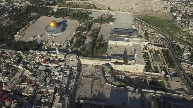 Western Wall and Temple Mount aerial. Jerusalem. DJI-0684-09