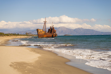 The famous shipwreck near Gythio Greece