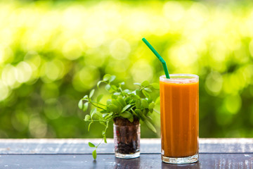 milk tea on the table,preparation table decorations