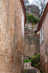 Limeuil, in the Dordogne-P&eacute;rigord region in Aquitaine, France. Medieval village with typical houses perched on the hill, overlooking the confluence of the Dordogne and V&eacute;z&egrave;re rivers.