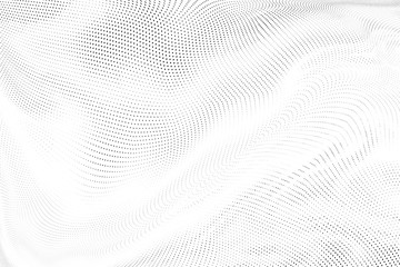 Abstract monochrome halftone geometric pattern. Soft curves
