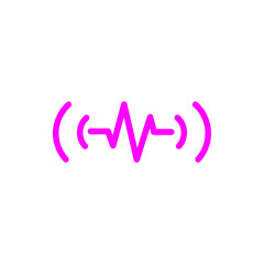 heart, human, vector, medical,pulse, beat, wave, heartbeat magenta color  icon