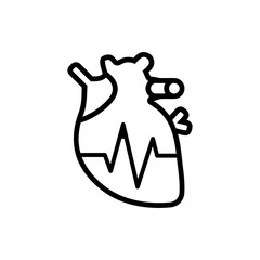 heart, human, vector, medical,pulse, beat, wave, heartbeat icon