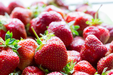 Lots of strawberries close up